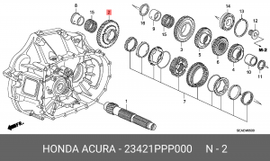 Шестерня МКПП 23421PPP000 HONDA
