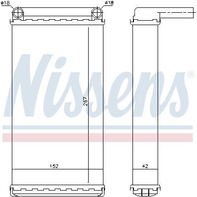 Теплообменник, отопление салона 71375 NISSENS
