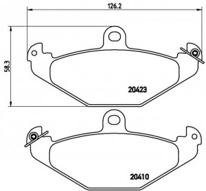 Комплект тормозных колодок, диско P68017 BREMBO