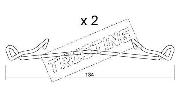 Комплектующие, колодки дискового тормоза KIT095 TRUSTING