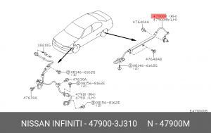 Датчик, частота вращения колеса 47900-3J310 NISSAN