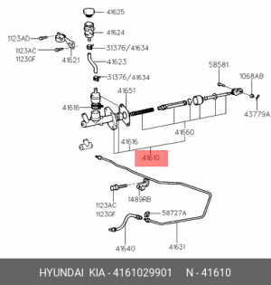 Главный цилиндр, система сцепления 4161029901 HYUNDAI KIA