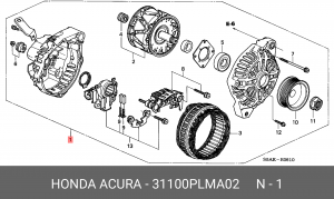 Генератор 31100PLMA02 HONDA