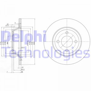 Тормозной диск BG2783 DELPHI