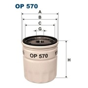 Фильтр масляный двигателя OP570T FILTRON