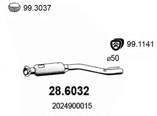 Средний глушитель выхлопных газов 286032 ASSO