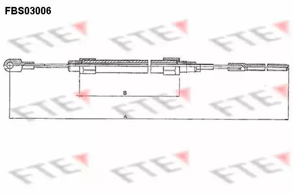 Трос, стояночная тормозная система FBS03006 FTE