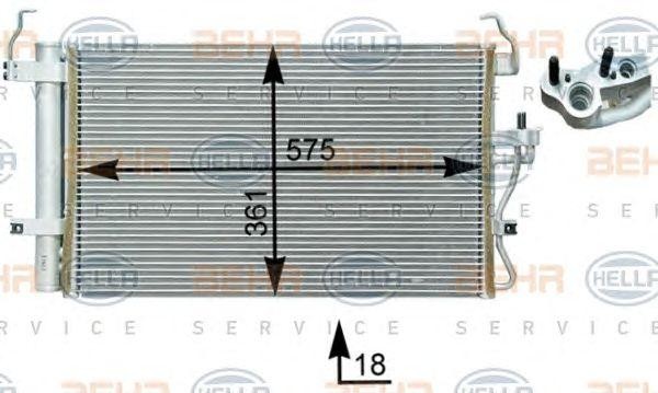 Конденсатор, кондиционер 8FC 351 302-351 HELLA