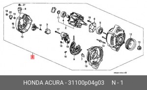 Генератор 31100P04G03 HONDA