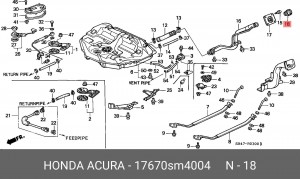 Деталь 17670SM4004 HONDA