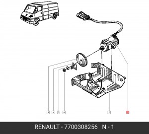 Датчик, положение педали акселератора 7700308256 RENAULT