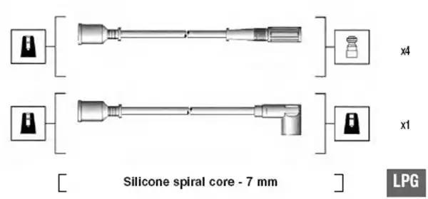 Ккомплект проводов зажигания 941095520594 MAGNETI MARELLI