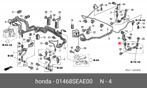 Тормозной шланг 01468SEAE00 HONDA