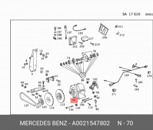 Генератор A0021547802 MERCEDES BENZ