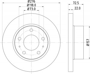 Тормозной диск MDC1438 MINTEX