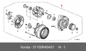 Генератор 31100R40A01 HONDA