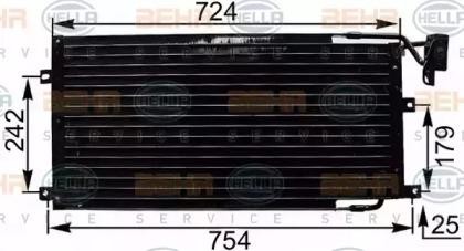 Конденсатор, кондиционер 8FC351300551 HELLA