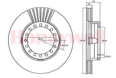 Тормозной диск 567950B BENDIX JURID