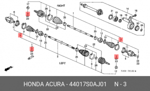 Пыльник ШРУСа (комплект) 44017-S0A-J01 HONDA