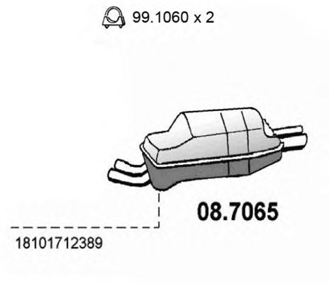 Глушитель выхлопных газов конечный 087065 ASSO