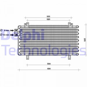 Конденсатор, кондиционер TSP0225059 DELPHI