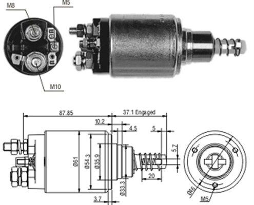 Тяговое реле, стартер 940113050193 MAGNETI MARELLI