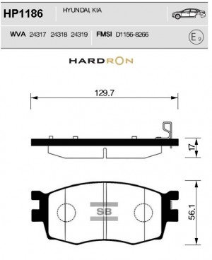Колодки тормозные дисковые HP1186 SANGSIN