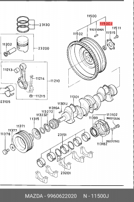 Подшипник 9960622020 MAZDA
