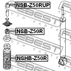 Сайлентблок - втулка амортизатора подвески NSB-Z50R FEBEST