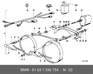 Щетка стеклоочистителя, система очистки фар 61 63 1 356 734 BMW