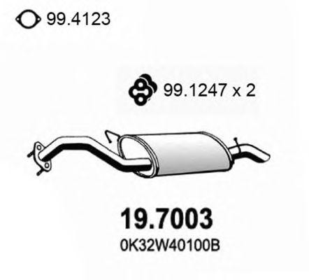 Глушитель выхлопных газов конечный 197003 ASSO