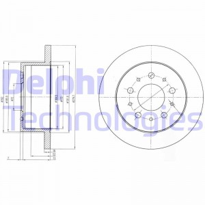 Тормозной диск BG4061 DELPHI