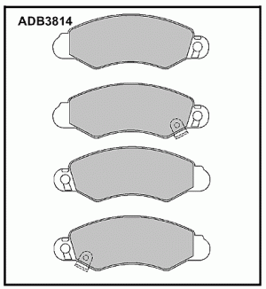 Колодки тормозные дисковые ADB3814 ALLIED NIPPON