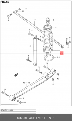 Пружина ходовой части 41311-75F11 SUZUKI