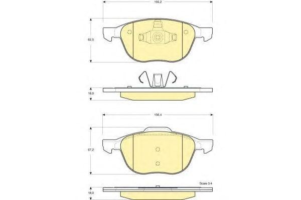 Комплект тормозных колодок, диско 6115832 GIRLING