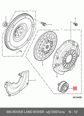 Выжимной подшипник UTJ10001EVA MG ROVER LAND ROVER