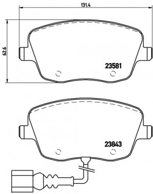 Комплект тормозных колодок, диско P85077 BREMBO