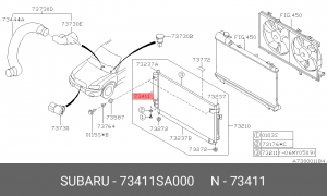 Осушитель, кондиционер 73411SA000 SUBARU