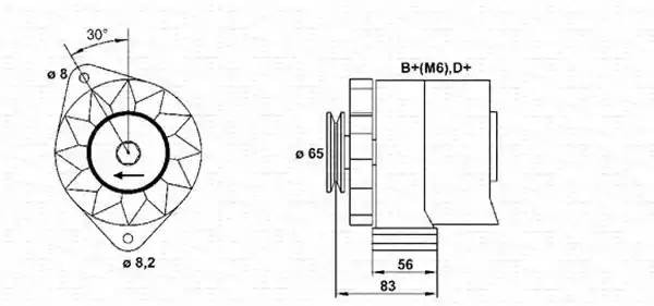 Генератор 943356308010 MAGNETI MARELLI