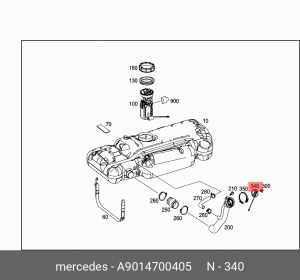 Крышка топливозаливной горловины A 901 470 04 05 MERCEDES BENZ