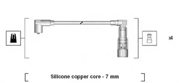 Ккомплект проводов зажигания 941045320519 MAGNETI MARELLI