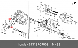 Уплотнительное кольцо, стержень кла 91313PC9003 HONDA