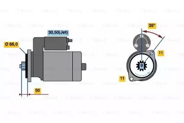 Стартер 0 986 017 450 BOSCH