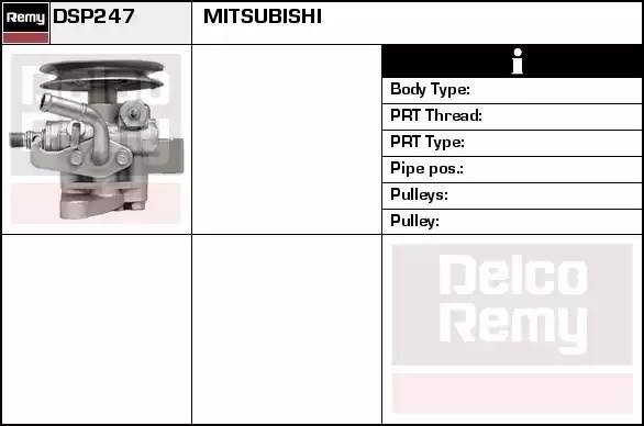 Гидравлический насос, рулевое управление DSP247 DELCO REMY
