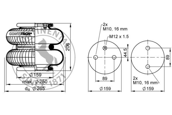 Рессора пневматическая FD20019P04 CONTITECH