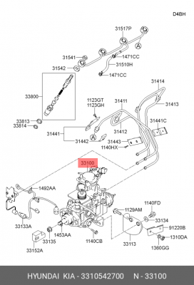 ТНВД 3310542700 HYUNDAI KIA