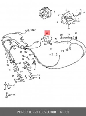 Катушка зажигания 91160250300 PORSCHE