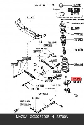 Амортизатор подвески G030-28-700E MAZDA