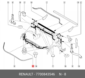 Отбойник капота 7700843546 RENAULT