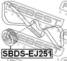 Шкив коленвала SBDS-EJ251 FEBEST